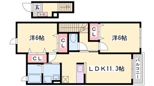 鶴居駅 徒歩17分 2階の物件間取画像